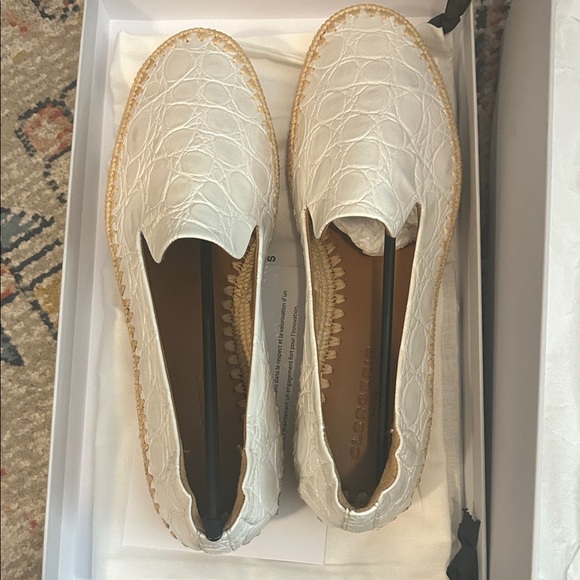 NWB Clergerie White Calfskin Leather Loafers for Women -size 38/7.5 - Picture 3 of 6